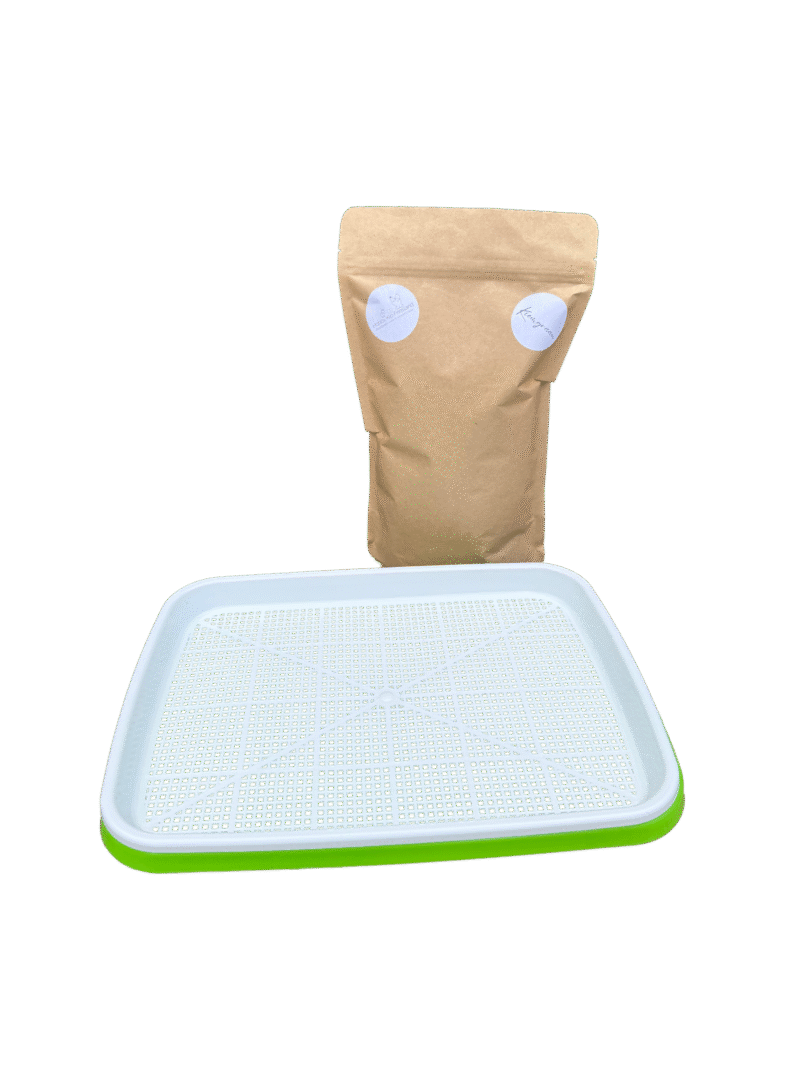 Kiemgraan 1 KG inclusief bak