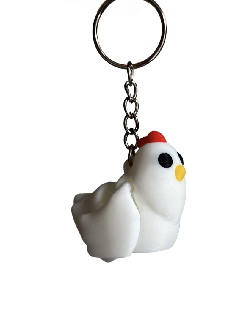 55eb40ca-f656-455e-822a-bdde1b0670c9-1 Kippen sleutelhanger 3D geprint