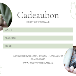 Cadeaubon Hobby Kip Friesland