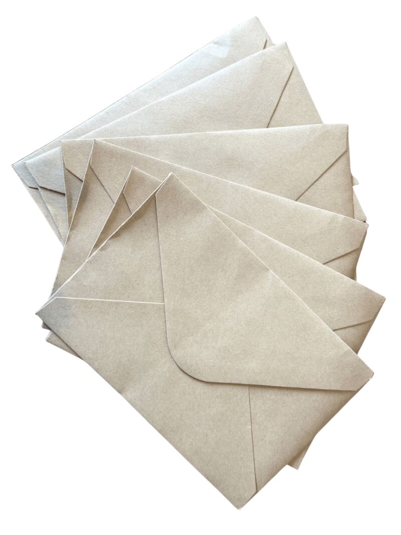 Kippen ansichtkaarten met envelop