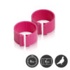 Kuiken clickringen 8mm- roze